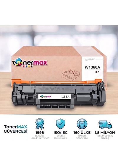 Hp Laserjet Mfp M236sdw Uyumlu  Toner Çipli W1360a 4'lü 1.150 Sayfa