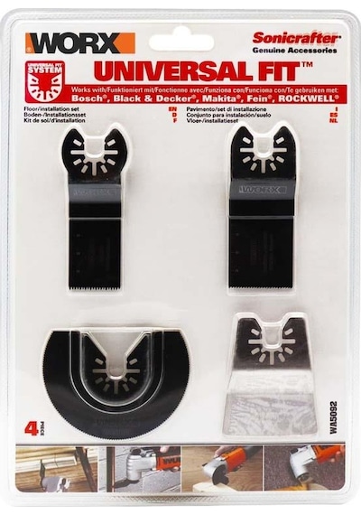 Worx Wa5092 4 Parça Universal Metal Ahşap Kesme ve Raspalama Aksesuar Seti