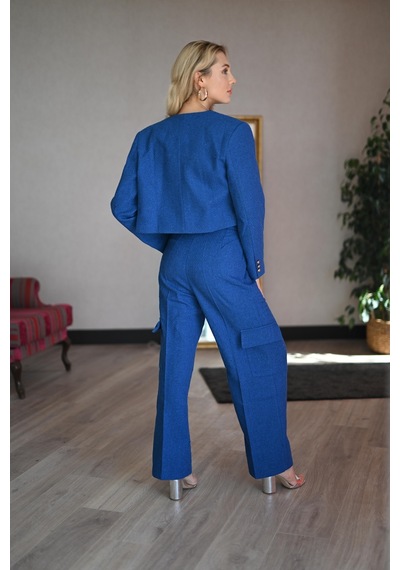 Lemajh Mavi Tuvit Takım Ceket-pant-mavi Mavi