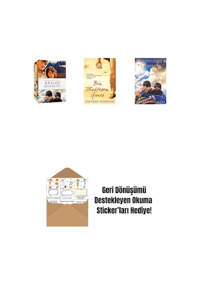Khaled Hosseini - Kutulu Set + Bin Muhteşem Güneş + Uçurtma Avcısı + Okuma Sticker'ları