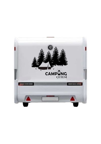 Karavan Campıng Çetesi Çadır Dağ Doğa Sticker Yapışkan Camp