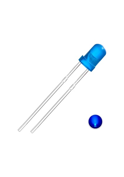 3mm Led Mavi Diyot Diffused 1 Adet