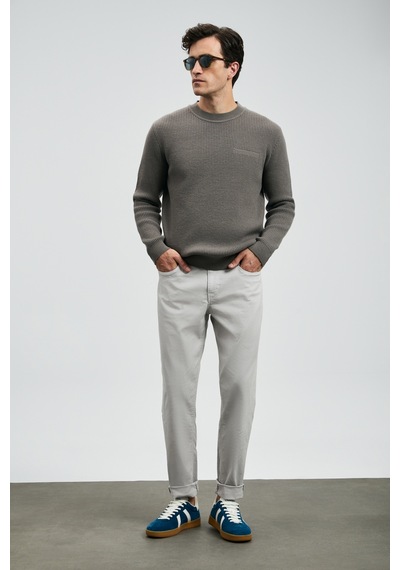 Lufian Helt Spor 5 Cep Erkek Pantolon Slim Fit Gri Gri 112190348100150 Gri