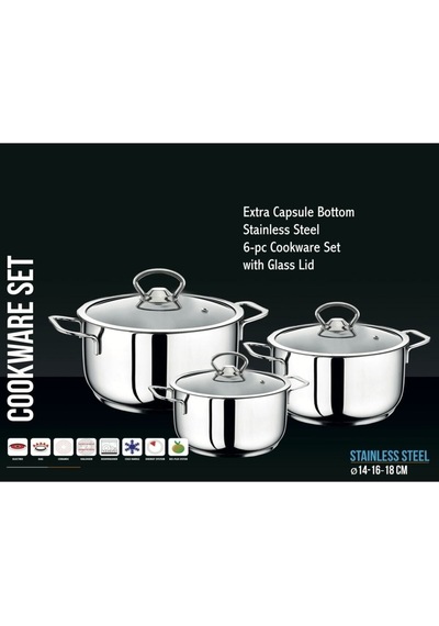 New Bonmarche 6 Pcs Mini Tencere Seti Metalik Model:clk001