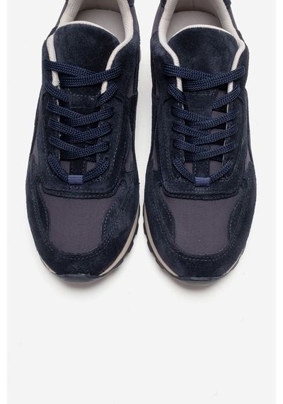 Luvishoes Sahra Lacivert Süet Hakiki Deri Kadın Sneaker Lacivert