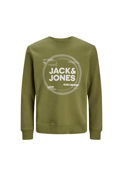 Jack & Jones Jack&jones Bisiklet Yaka Standart Kalıp Haki Erkek Sweatshirt 12247049 Haki