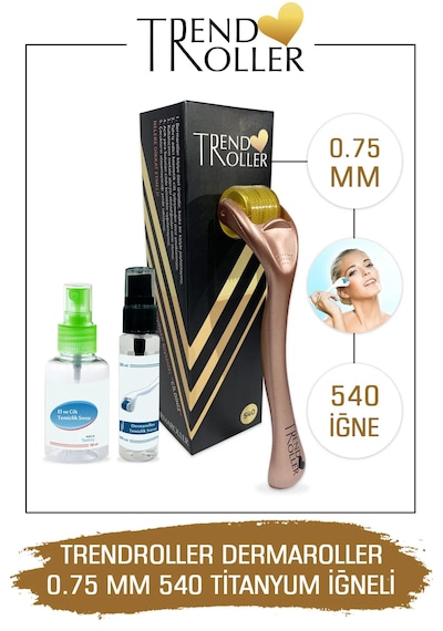 Trendroller Dermaroller 0.75mm Titanyum 540 Iğne Orijinal Derma R