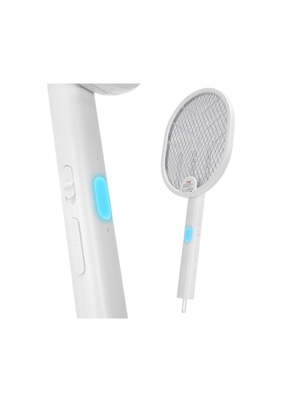 Ayt Asonic As-a26 1200mah 3000v Çıkış Uv Işıklı Şarjli Katlanabilir Askılı Raket Sinek Öldürücü Sivrisinek Cız Mor Işık