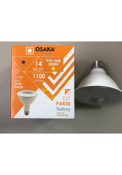 5 Adet Osaka E27 Par 30 Led Lamba 14w 100w 1100 Lümen 3000k Sarı