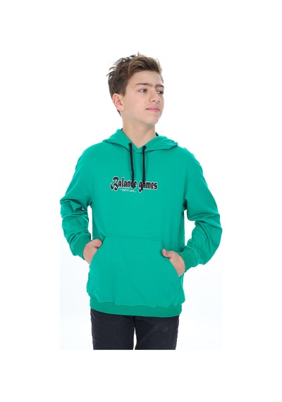 Toontoy Kids Toontoy Erkek Çocuk Oversize Kapüşonlu Hafif Düşük Omuz Baskılı Sweatshirt - 2 İplik Koyu Yeşil Toontoy Kids Toontoy Erkek Çocuk Oversize Kapüşonlu Hafif Düşük Omuz Baskılı Sweatshirt - 2 İplik Koyu Yeşil