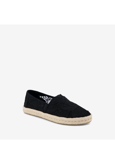 10023026 Black Espadril Kadın 10023030 10023026 Toms Alpargata Rope 2.0 Floral Crochet