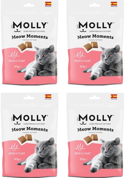 Molly Meow Moments Skin & Coat Deri Ve Tüy Bakımı Kedi Ödül Maması 60 G X 4 Adet