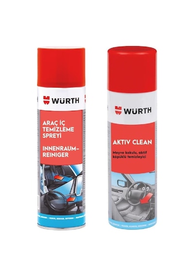 Würth Aktif Temizleme Köpüğü 500 Ml + Araç İçi Bakım Spreyi 500 Ml Diğer