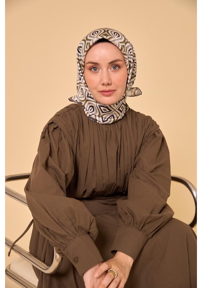 Silk Home Twill İpek Eşarp 11470-37 Olive, Çelik Mavisi, Lacivert, Beyaz