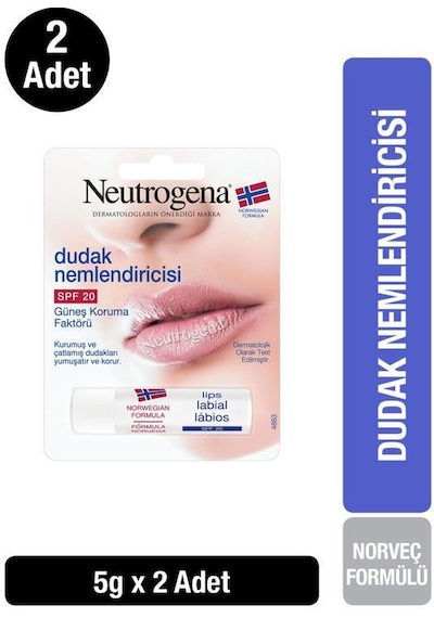Neutrogena Dudak Nemlendiricisi SPF15 2 x 5 G