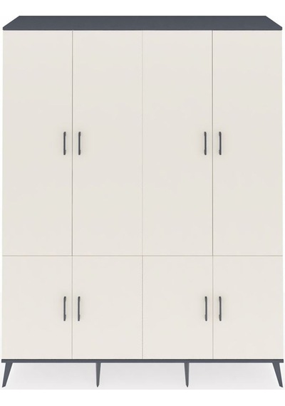 Hyperion Gardrop 10 Raflı 8 Kapaklı 176x44x221 Antrasit-aytaşı/antrasit Aytaşı/antrasit Hyperion Gardrop 10 Raflı 8 Kapaklı 176x44x221 Antrasit-aytaşı/antrasit Aytaşı/antrasit