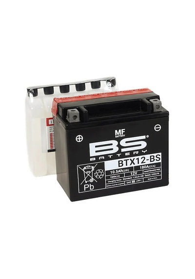 Btx12-bs Akü Ytx12- 12v-10 Amper 180 Cca Bakım Gerekmez Akü Supermoto
