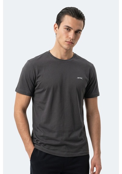 Slazenger Keanu Erkek Koyu Gri Tişört