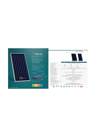 Solar 200l Emayeli Prizmatik Çift Bakır Kollektörlü Güneş Enerjili Su Isıtma Sistemi Kapalı Devre Basınçlı