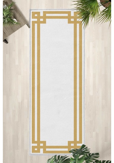 Yıkanabilir Yolluk 50 Beyaz - Gold