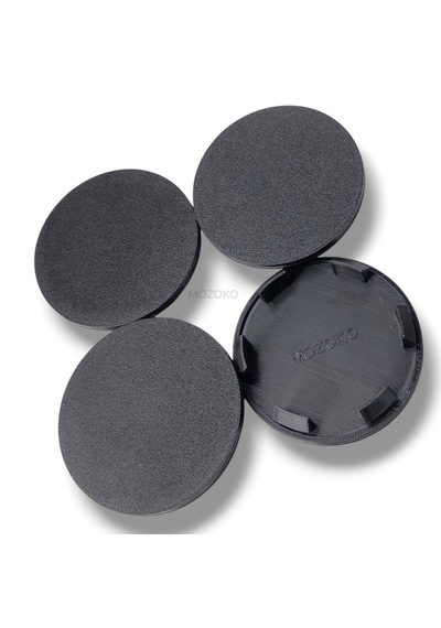4'lü Set 75 Mm Dış Çap 70 Mm İç Çap Siyah Logosuz Jant Göbeği Kapağı
