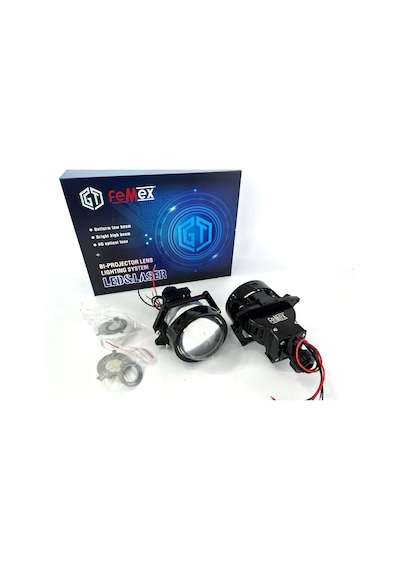 Femex Vidalı Bi-led Far İçi Led Mercek 3 İnc Vidalı Somunlu Kısa Uzun Birlikte