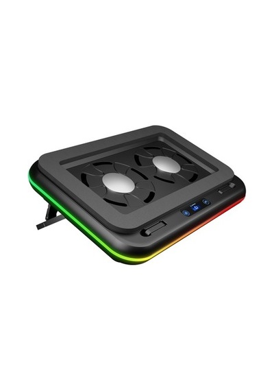 Siyah 120mm Rgb Aydınlatmalı 5 Modlu 2 Fanlı Notebook Soğutucu