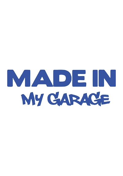 Made In My Garage Araba Stickeri 17x17 Cm Mavi