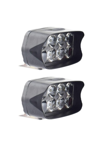 Motosiklet 12v 6500k 8 Led'ler Çift Yardımcı Sisli In Fark Lamba Süper Parlak