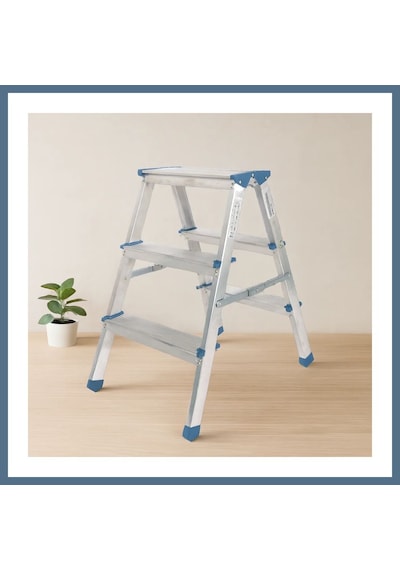 Buradabulabilirsin Çift Basamaklı 3+3 Alüminyum Merdiven 69 Cm Bbz