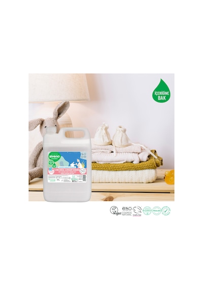 Siveno %100 Doğal Bebek Çamaşır Sabunu Kendinden Yumuşatıcılı Bitkisel Deterjan Vegan 5000 ml