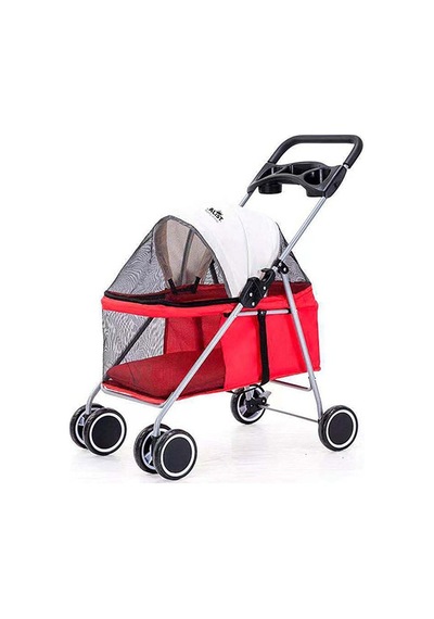 Royalist Dtc-807 Katlanabilir Kedi Köpek Arabası Kırmızı 80x50x103 Cm 294-57007.01