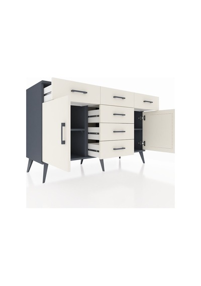Hyperion Konsol 2 Raflı 6 Çekmeceli 2 Kapaklı 132x44x83 Antrasit-aytaşı Aytaşı Hyperion Konsol 2 Raflı 6 Çekmeceli 2 Kapaklı 132x44x83 Antrasit-aytaşı Aytaşı