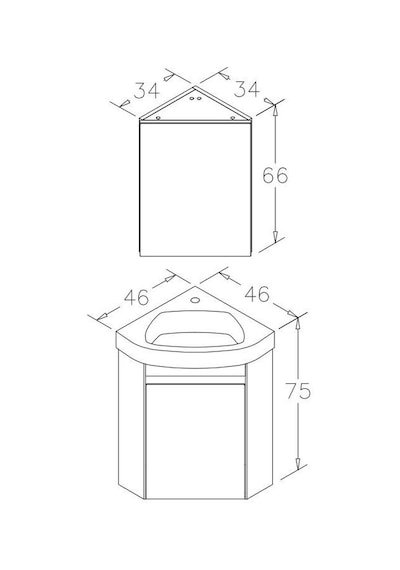 Orka Zag 45 Cm Mdf Beyaz Köşe Banyo Dolabı Alt Modül Ve Lavabo Beyaz Orka Zag 45 Cm Mdf Beyaz Köşe Banyo Dolabı Alt Modül Ve Lavabo Beyaz