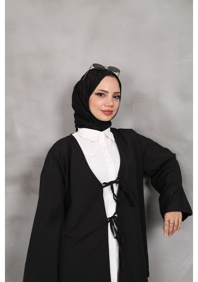 Unika Boutique Önü Baglamalı Kimono 2 Li Pembe Lacivert Blackbonds Siyah