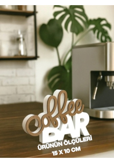 3dprototürk Kahve Köşesi Coffee Bar Yazılı Dekoratif Masaüstü Biblo