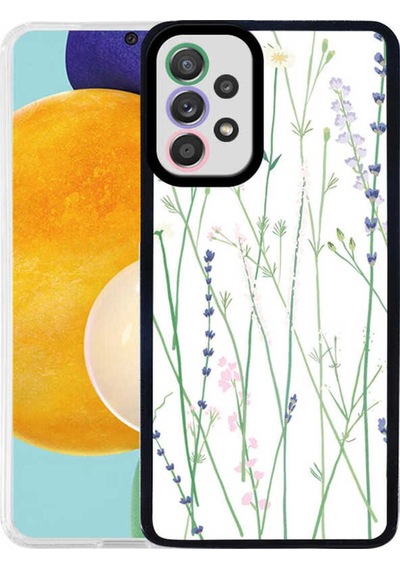 Samsung Uyumlu Galaxy A72 Kılıf Zore M-fit Desenli Kapak Flower No4