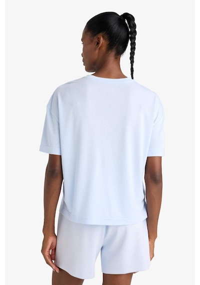 DeFactoFit Oversize Geniş Kalıp Bisiklet Yaka Sporcu Modal Kısa Kollu Tişört E2932AX25SMBE337
