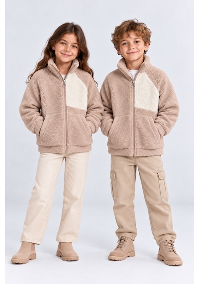 Ahengim Kız Erkek Çocuk Peluş Kuzu Mont Unisex Fermuarlı Dik Yaka Sıcak Tutan Çocuk Ceket Ak100 Pembe Ahengim Kız Erkek Çocuk Peluş Kuzu Mont Unisex Fermuarlı Dik Yaka Sıcak Tutan Çocuk Ceket Ak100 Pembe