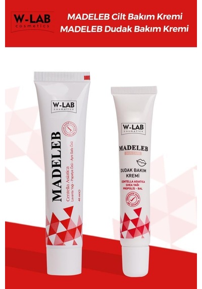 W-Lab Cosmetics Madeleb Dudak Bakım Kremi + Madeleb Krem Set