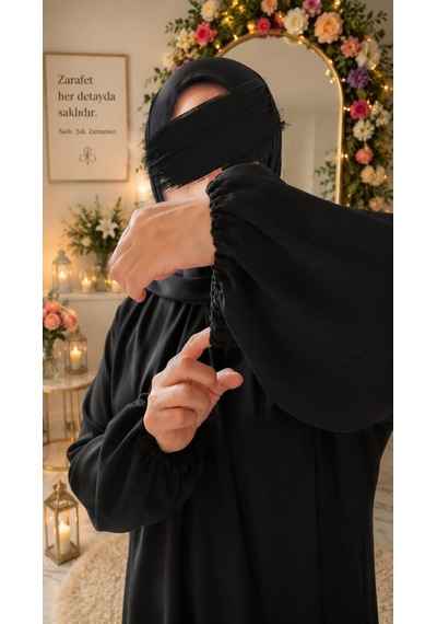Örs Atölyesi Medine İpeği Namaz Örtüsü Siyah - Siyah