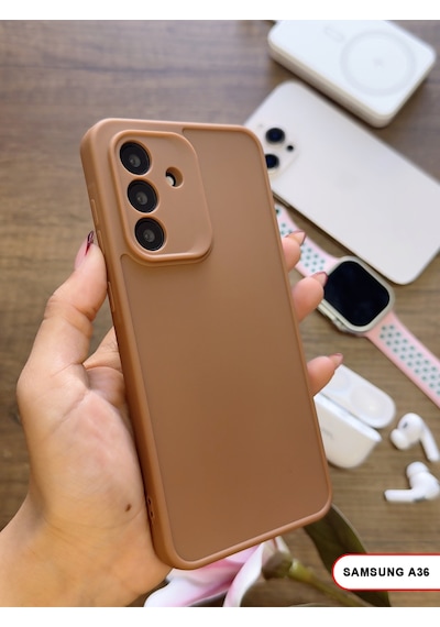 Samsung Galaxy A36 Uyumlu Kamera Korumalı Darbeye Dayanıklı Renk Atmayan Keep Silikon Kılıf Kahverengi Samsung Galaxy A36 Uyumlu Kamera Korumalı Darbeye Dayanıklı Renk Atmayan Keep Silikon Kılıf Kahverengi