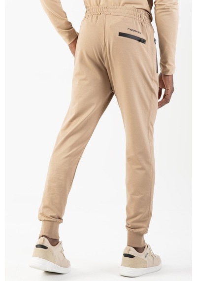 Maraton Sportswear Regular Erkek Ribana Paça Basic Açık Vizon Eşofman Altı 18102 Açık Vizon