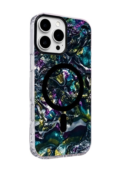 Onegif Apple İphone 16 Pro Max Mila Dalgalı Magsafe Kapak - Lacivert - Lacivert