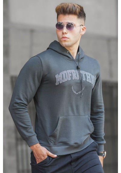 Madmext Madmext Füme Kapüşonlu Sweatshirt 5289-füme Füme