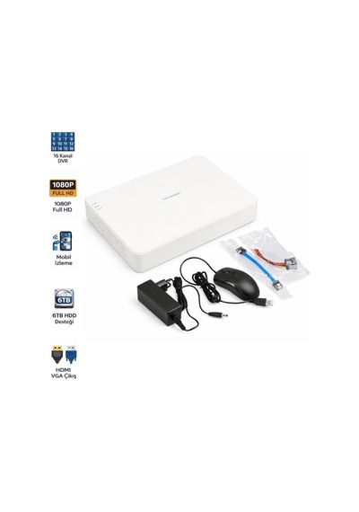 Ds-7116hghı-m1 16 Kanal Turbo Hd Dvr 6tb Disk Destekli