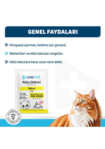Onevet Kedi Koku Giderici Sabun Kokulu 15 x 25 G