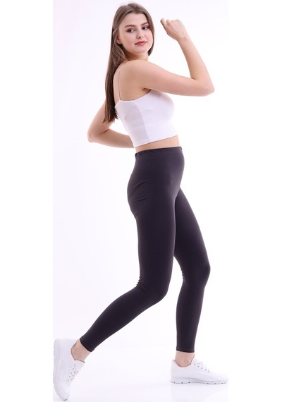 Self Clothing Kadın Antrasit Penye Kumaş Tayt Yüksek Bel Slf1290Antrasit