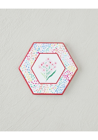 English Home Blossom Frame Seramik Bardak Altlığı 11 Cm Renkli Çok Renkli