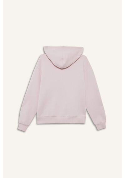 Defacto Relax Fit Kapüşonlu Sweatshirt C1809AX25SP Pembe